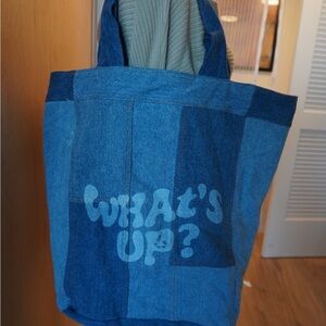 Blue Denim Tote Bag
